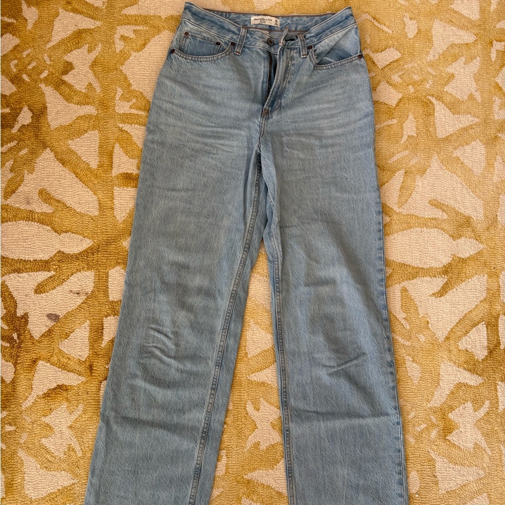 Abercrombie & Fitch Light Blue Straight Leg Jeans